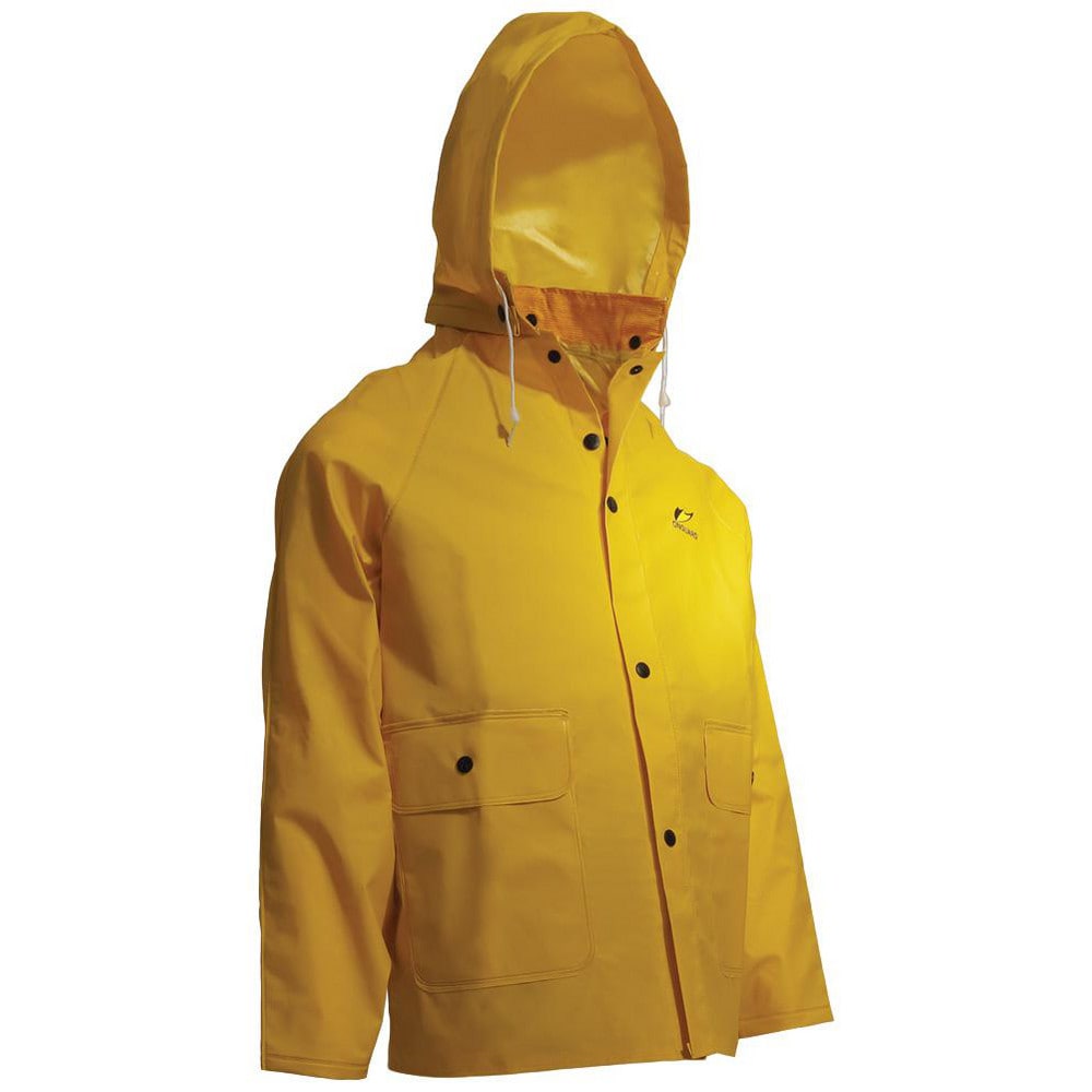 Rain Jacket: Size 3X-Large, 0, Yellow, Polyester & PVC