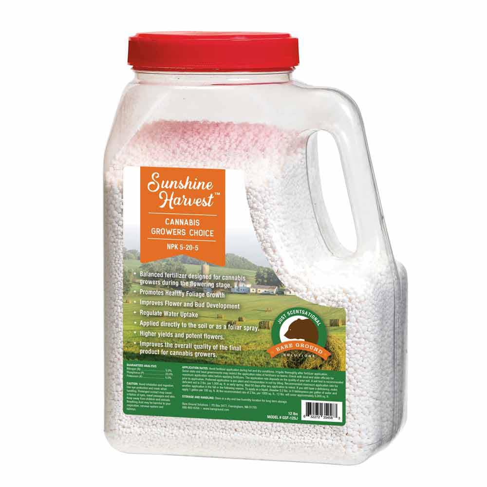 Garden & Pump Sprayer Accessories; Description: Sunshine Harvest NPK 5-20-5 fertilizer 12lb shaker jug; Form: Granules; Container Size (Lb.): 12; For Use With: Spreader; Chemical Safe: Yes; Type: Fertilizer