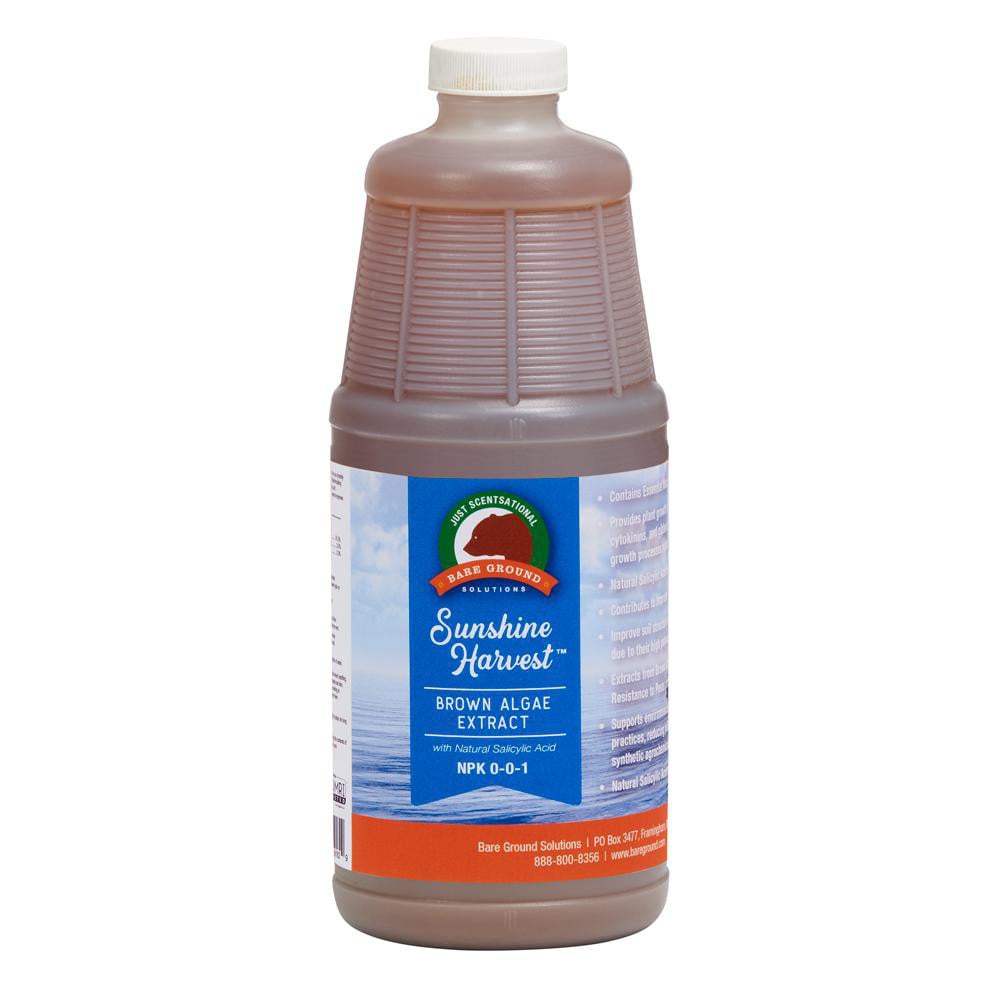 Garden & Pump Sprayer Accessories; Description: Sunshine Harvest Brown Algae Soil Enhancer with Salicylic Acid 32oz bottle; Form: Liquid; For Use With: Sprayer; Chemical Safe: Yes; Type: Fertilizer