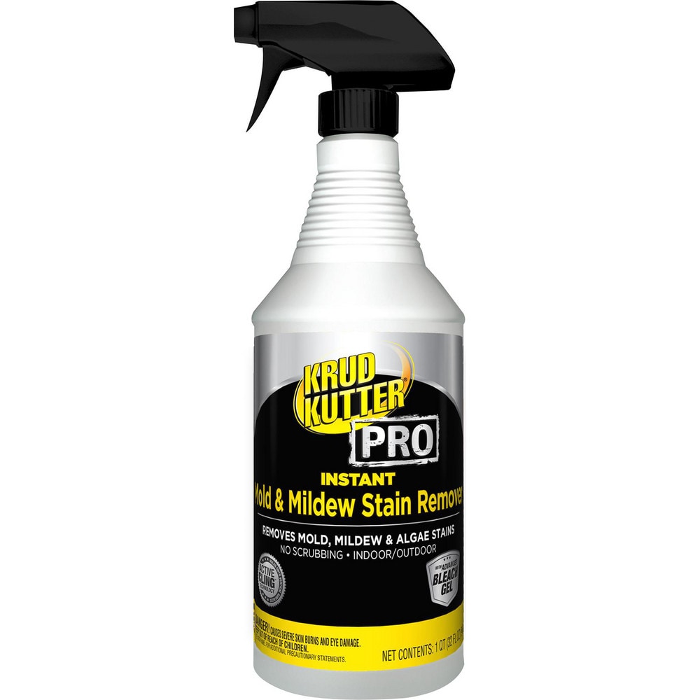 Mold & Mildew Stain Remover: 32 oz, Spray Bottle, No