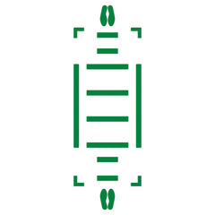 Adhesive Backed Floor Signs; Message Type: Traffic Control; Message/Graphic: Graphic Only; Message or Graphic: Graphic Only; Legend: Footprint  Graphic; Material: Vinyl; Legend Color: Green; Color: Green; Shape: Rectangle