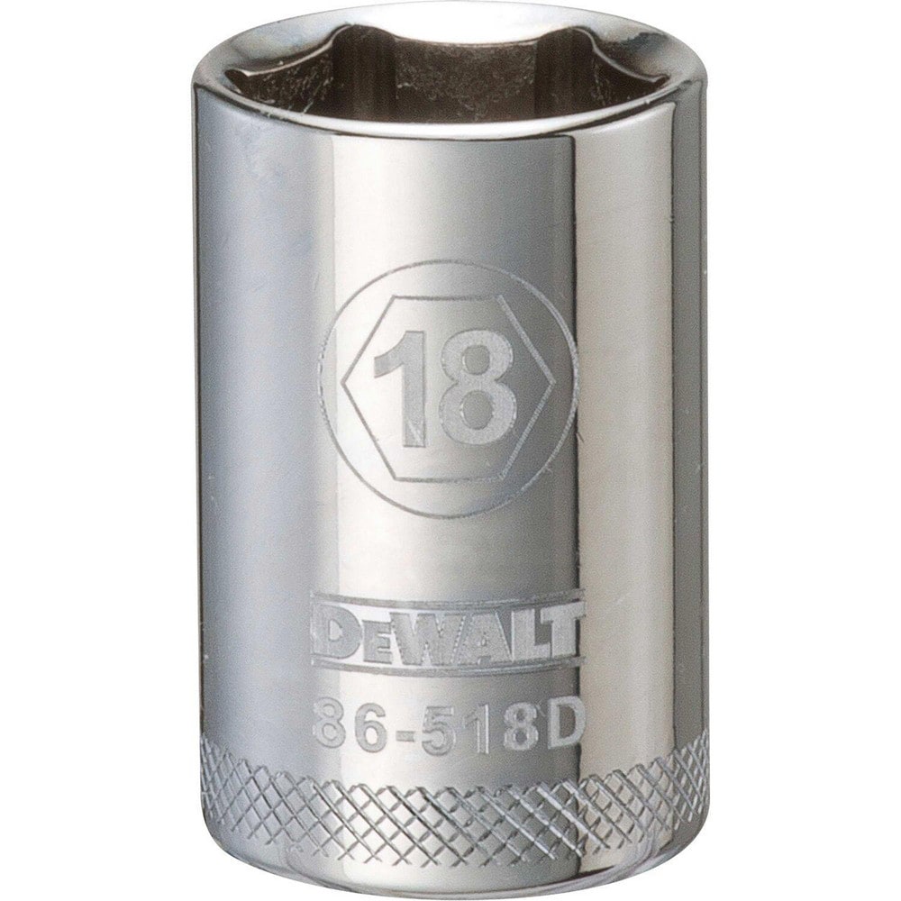 Standard Hand Socket: 1/2" Drive, 18.00 mm Socket, 6-Point