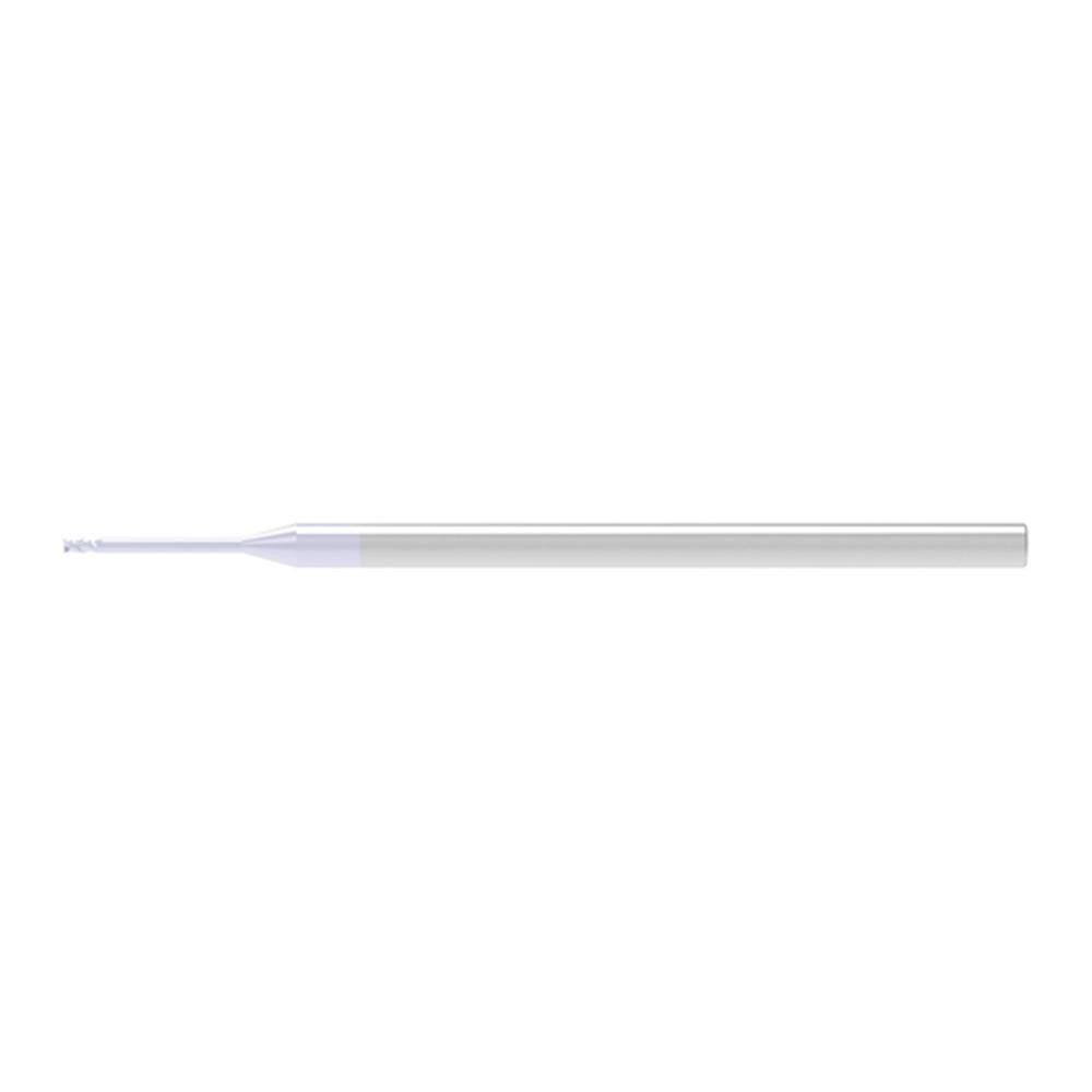 Corner Chamfer End Mill: 1.20 mm Dia, 1.20 mm LOC, 2 Flute, 0.12 mm Chamfer Width, Solid Carbide