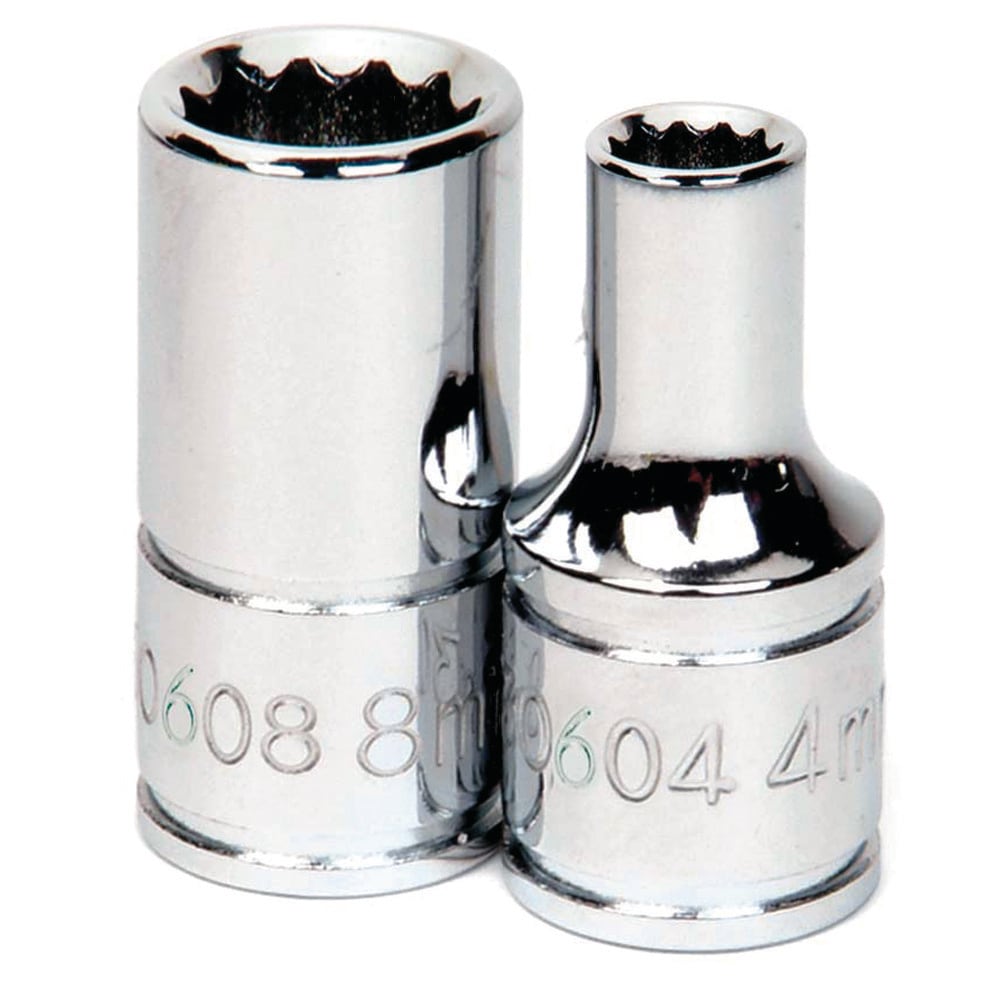 Standard Hand Socket: 1/4" Drive, 7.00 mm Socket, 12-Point