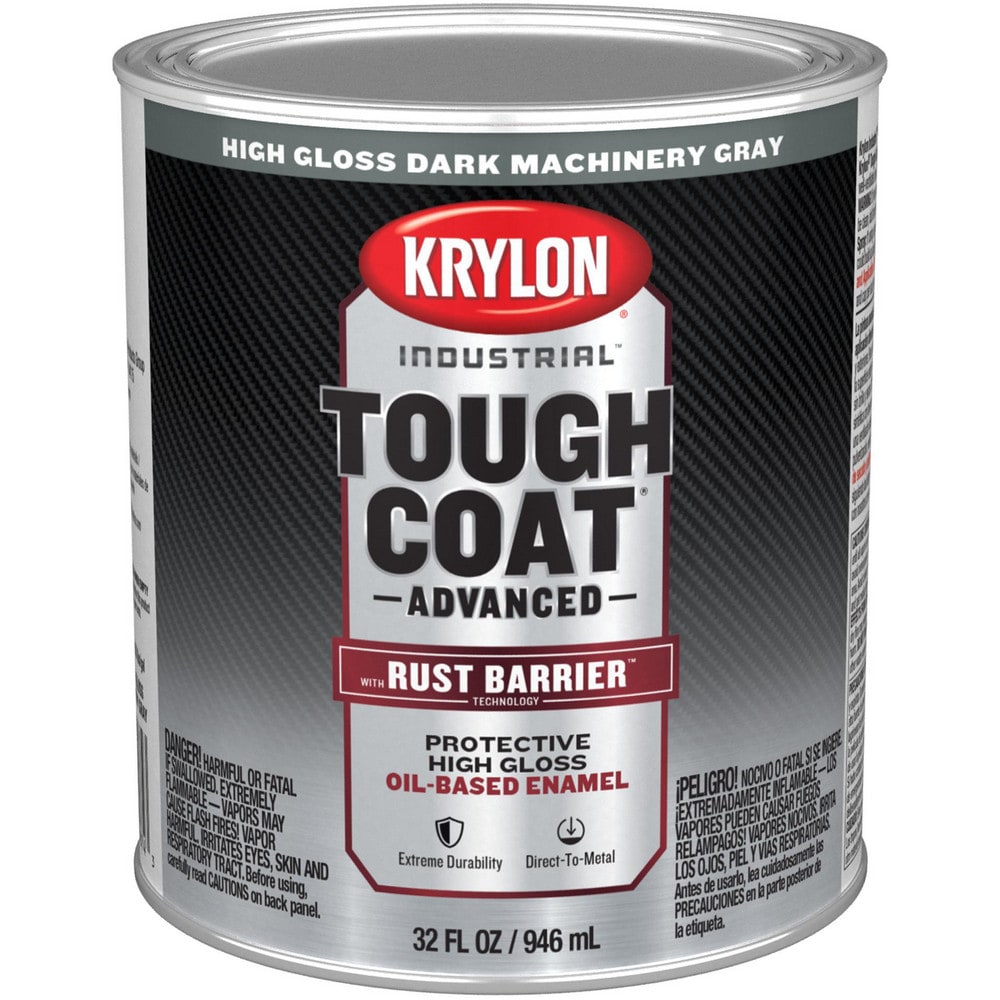 Rust Preventative Paint: 1 qt, Dark Machinery Gray, Gloss Finish