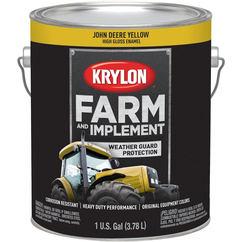 Brush-On Paint: 1 gal, School Bus Yellow, High-Gloss Finish