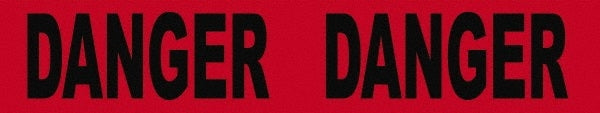 Barricade Tape: Black & Red, Message:" Danger", 3.0000" Width, 1000.00' Length