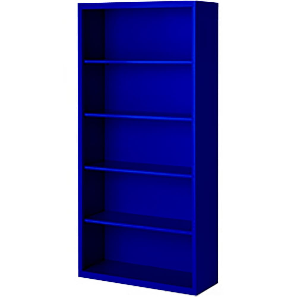 Bookcases; Overall Height: 72; Overall Width: 36; Overall Depth: 13; Material: Steel; Color: Signal Blue; Shelf Weight Capacity: 160