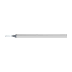 Ball End Mill: 0.80 mm Dia, 0.48 mm LOC, 2 Flute, Solid Carbide