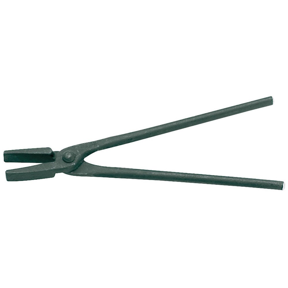 Tongs; Type: Round Nose Blacksmith's Tong with Flat Mouth for 10 mm Workpieces; Material: Steel; Overall Length (Decimal Inch): 19.6850