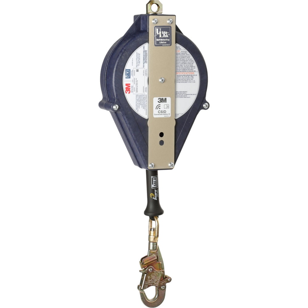 Self-Retracting Lifeline: 310 lb Capacity, 50.00' Lifeline, Carabiner