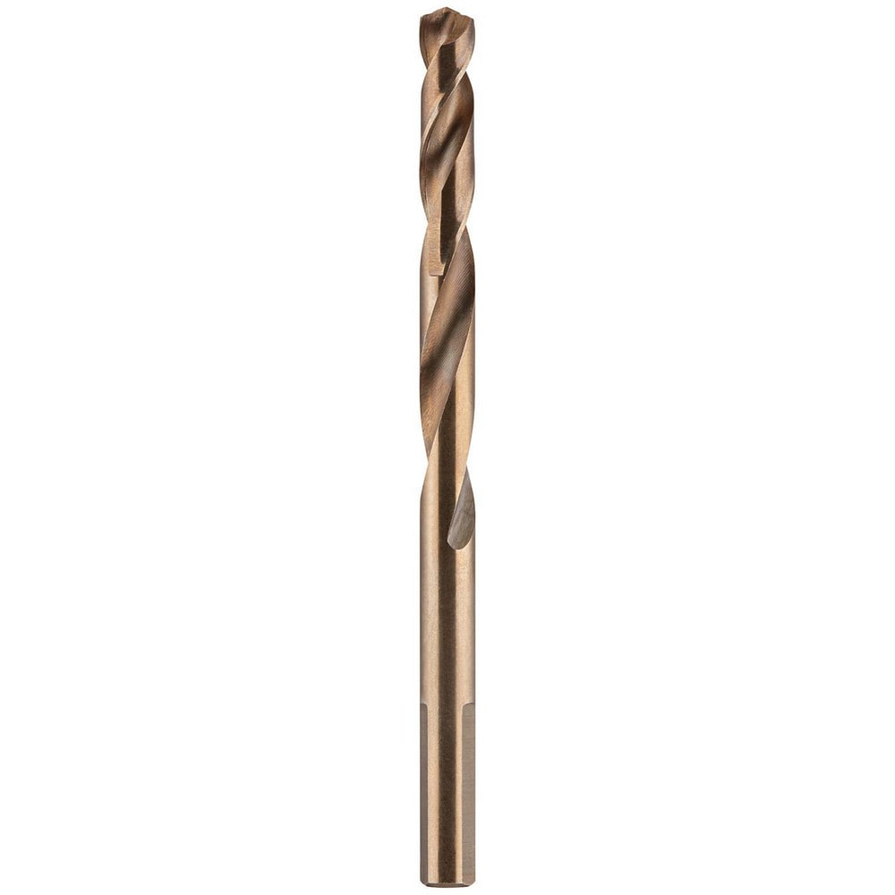 Mechanics Drill Bit: 0.2560" Dia, 135°, Cobalt, Hex Shank, Split Point