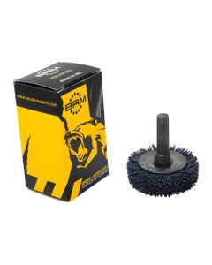 1 3/4″ Diameter × 1/2″ Width, 320 Grit, Silicon Carbide, 0.022″ Crimped Bristle, Wheel Brush