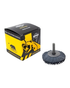 2 1/2″ Diameter × 0.437″ Width, 500 Grit, Silicon Carbide, 0.018″ Crimped Bristle, Wheel Brush