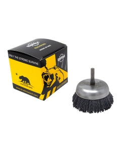 0.04″ Bristle Dia., 2-3/4″ × 3/4″ 120 Grit Silicon Carbide, Small Diameter Cup Brush