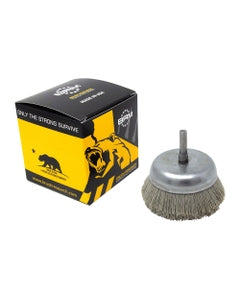 0.012″ Bristle Dia., 2-3/4″ × 3/4″ 600 Grit Aluminum Oxide, Small Diameter Cup Brush