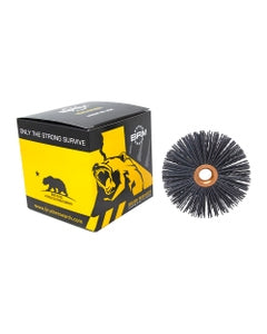 3″ Diameter × 1/2″ Width, 180 Grit, Silicon Carbide, 0.035″ Crimped Bristle, Wheel Brush