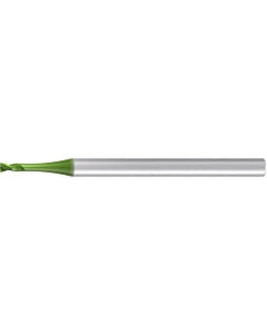Square End Mill; 1.8 mm Dia. × 1.8 mm LOC × 3 mm Shank Dia. × 43 mm OAL ; 2 FL ; Carbide ; AlCr ; Series Micro