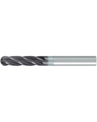 1/8″ Dia. × 3/4″ LOC × 1/8″ Shank Dia. × 2-1/4″ OAL, 4 Flute, Carbide, AlCr, Ballnose End Mill