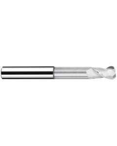 12 mm Cutting Dia. × 12 mm Shank Dia. × 13 mm LOC × 106 mm OAL, 2 Flute, Carbide, Uncoated, Corner Radius, AX
