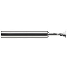 Keyseat Cutter, 3/16″ Dia. × 3/16″ Shank Dia. × 0.052″ CW × 2″ OAL, 2 Teeth, 90 Degrees, Carbide, Round Shank, Uncoated, Specialty Profiles
