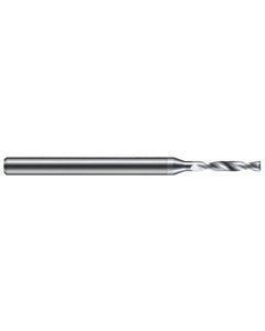6.35 mm Dia. × 8 mm Shank Dia. × 100 mm OAL × 30 mm LCF, 180 Degrees, 3xD, 2 Flute, Helical Flute, TiB2 Solid Carbide Drills
