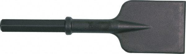 Ingersoll-Rand - 5" Head Width, 18" OAL, 1-1/8" Shank Diam, Asphalt Cutter Chisel - Hex Drive, Hex Shank, Steel - Exact Industrial Supply