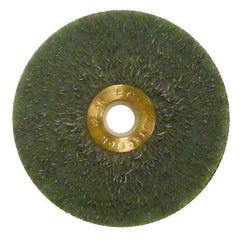 Anderson - 3" OD, 1/2" Arbor Hole, Crimped Steel Wheel Brush - 1/4" Face Width, 1" Trim Length, 0.014" Filament Diam, 20,000 RPM - Exact Industrial Supply