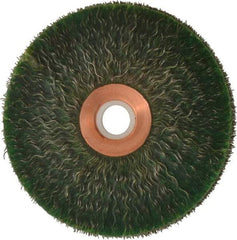 Anderson - 3" OD, 1/2" Arbor Hole, Crimped Steel Wheel Brush - 1/4" Face Width, 1" Trim Length, 0.0118" Filament Diam, 20,000 RPM - Exact Industrial Supply
