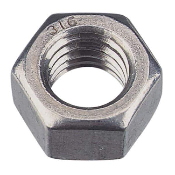 Value Collection - M5x0.80 Metric Coarse Steel Right Hand Hex Nut - 8mm Across Flats, 4mm High, Zinc-Plated Finish - Exact Industrial Supply