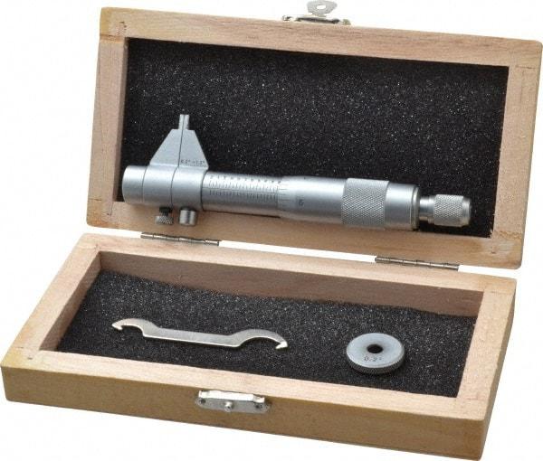 Value Collection - 0.2 to 1.2", Mechanical Inside Micrometer - 0.001" Graduation, 0.001" Accuracy, Ratchet Stop Thimble - Exact Industrial Supply
