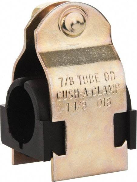 ZSI - 7/8" Pipe, Tube Clamp with Cushion - Dichromate - Exact Industrial Supply