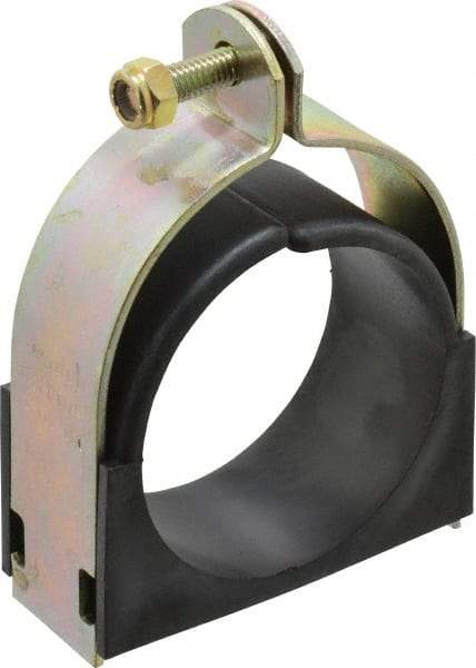 ZSI - 3-1/8" Pipe, Tube Clamp with Cushion - Dichromate - Exact Industrial Supply