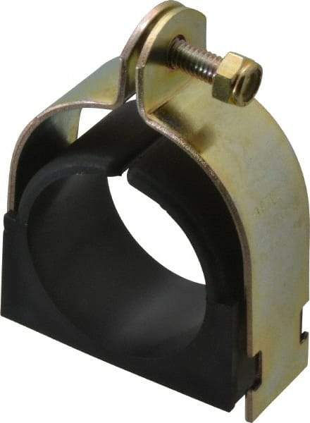 ZSI - 2" Pipe," Pipe Clamp with Cushion - Dichromate - Exact Industrial Supply