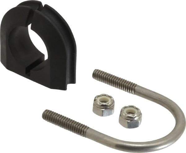 ZSI - 3/4" Pipe, Grade 316 Stainless Steel U Bolt Clamp with Cushion - 1/2" Panel Thickness - Exact Industrial Supply
