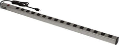 Wiremold - 16 Outlets, 120 Volts, 15 Amps, 6' Cord, Power Outlet Strip - Raceway Mount, 5-15 NEMA Configuration, 48" Strip, cULus Listed - Exact Industrial Supply