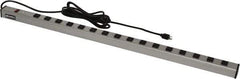 Wiremold - 16 Outlets, 120 Volts, 15 Amps, 15' Cord, Power Outlet Strip - Raceway Mount, 5-15 NEMA Configuration, 48" Strip, cULus Listed - Exact Industrial Supply