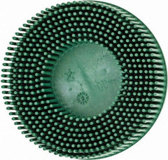 3M - 3" 50 Grit Ceramic Tapered Disc Brush - Coarse Grade, Type R Quick Change Connector, 5/8" Trim Length - Exact Industrial Supply