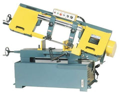 Enco - 10 x 17" Max Capacity, Manual Step Pulley Horizontal Bandsaw - 220/440 Volts, 2 hp, 3 Phase - Exact Industrial Supply