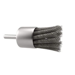 Anderson - 1-1/8" Brush Diam, Knotted, End Brush - 1/4" Diam Shank, 22,000 Max RPM - Exact Industrial Supply
