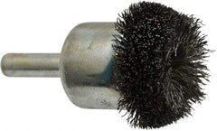 Anderson - 1-1/4" Brush Diam, Crimped, Flared End Brush - 1/4" Diam Shank, 20,000 Max RPM - Exact Industrial Supply