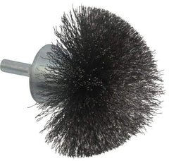 Anderson - 2-3/4" Brush Diam, Crimped, Flared End Brush - 1/4" Diam Shank, 16,000 Max RPM - Exact Industrial Supply