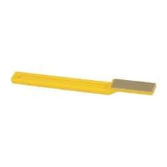 3M - 1-3/4" OAL Very Fine Sharpener Diamond File - 1/2" Wide, 1-3/4 LOC, Yellow - Exact Industrial Supply