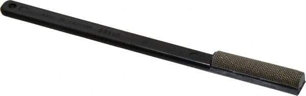 3M - 1-3/4" OAL Fine Half Round Sharpener Diamond File - 1/2" Wide, 1-3/4 LOC, Black - Exact Industrial Supply