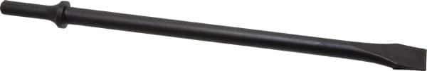 Value Collection - 3/4" Head Width, 11" OAL, 1-1/8" Shank Diam, Flat Chisel - Round Shank, Steel - Exact Industrial Supply