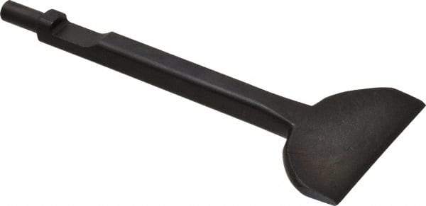 Value Collection - 3" Head Width, 7" OAL, 3/8" Shank Diam, Floor Scraper Chisel - Round Shank, Steel - Exact Industrial Supply