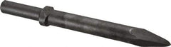 Made in USA - 9" OAL, Moil Point Chisel - Round Drive, Round Shank, Alloy Steel - Exact Industrial Supply