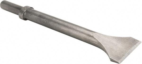 Made in USA - 2" Head Width, 12" OAL, Scaling Chisel - Round Drive, Round Shank, Alloy Steel - Exact Industrial Supply
