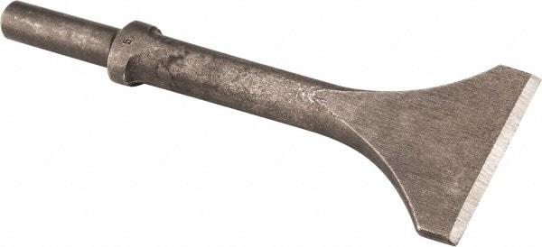 Made in USA - 3" Head Width, 9" OAL, Scaling Chisel - Round Drive, Round Shank, Alloy Steel - Exact Industrial Supply