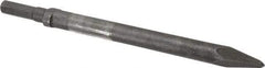 Made in USA - 12" OAL, 1/2" Shank Diam, Moil Point Chisel - Hex Drive, Hex Shank, Alloy Steel - Exact Industrial Supply